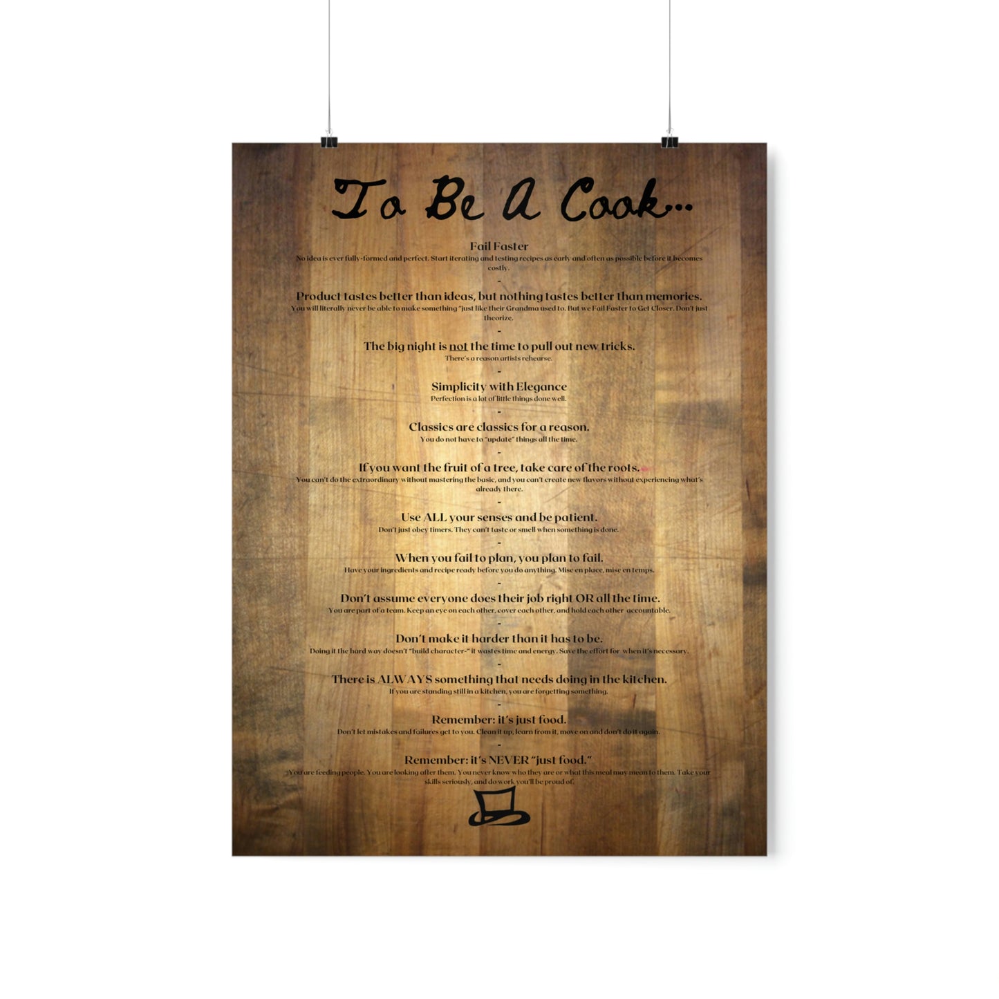 Rules for Culinary Students